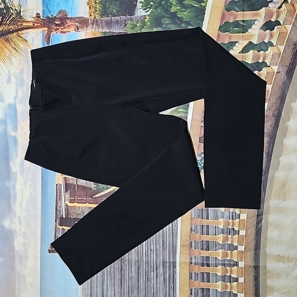 Theory Navalane Becker Black High Waisted Ankle Crop Skinny Fit Pants Size 0 - Picture 3 of 6